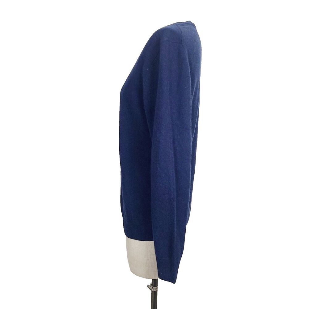 Quince Mongolian Cashmere Sweater L Blue Crewneck Long Sleeve Relaxed Pullover - Picture 3 of 6